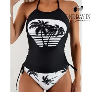 CharmLeaks High neck Tankini Swimsuit Size XL